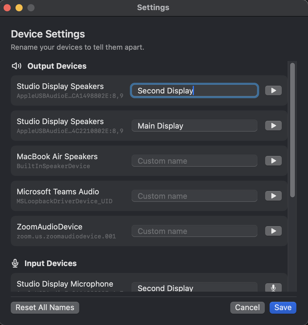 Early design settings